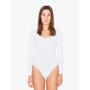 NŐI PAMUT SPANDEX JERSEY HOSSZÚ UJJÚ DUPLA U-NYAKÚ BODY, fehér