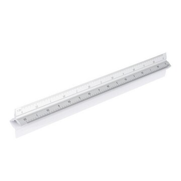 Alumínium vonalzó 30 cm, ezüst színű